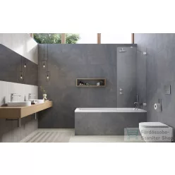   Radaway Essenza Pro PNJ II 50 kádparaván, szálcsiszolt króm 10101050-91-01