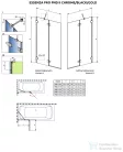 Radaway Essenza Pro PND II 100B balos kádparaván, arany 10102100-09-01L