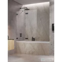   Radaway Essenza Pro PND II 120B balos kádparaván, szálcsiszolt fegyvermetál 10102120-92-01L