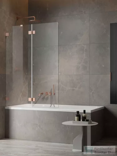Radaway Essenza Pro PND II 120B balos kádparaván, szálcsiszolt réz 10102120-93-01L