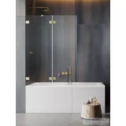   Radaway Essenza Pro PND II 120B balos kádparaván, szálcsiszolt arany 10102120-99-01L