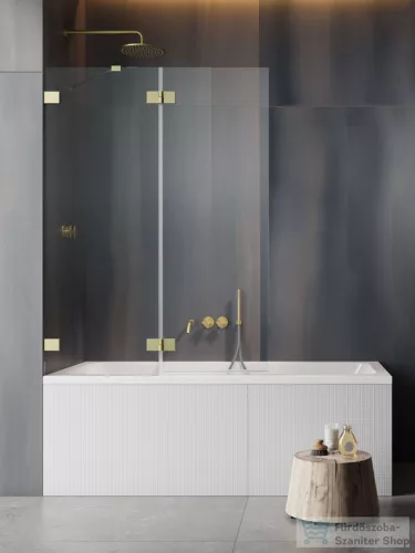 Radaway Essenza Pro PND II 130B balos kádparaván, szálcsiszolt arany 10102130-99-01L
