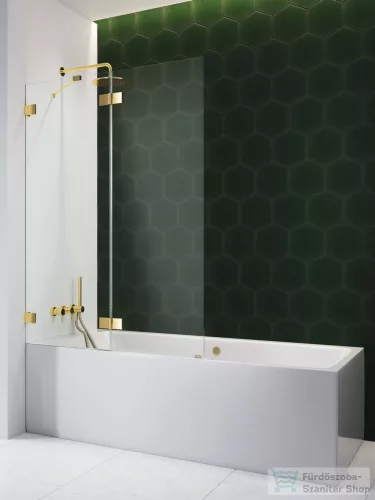 Radaway Essenza Pro PND II 140B balos kádparaván, arany 10102140-09-01L