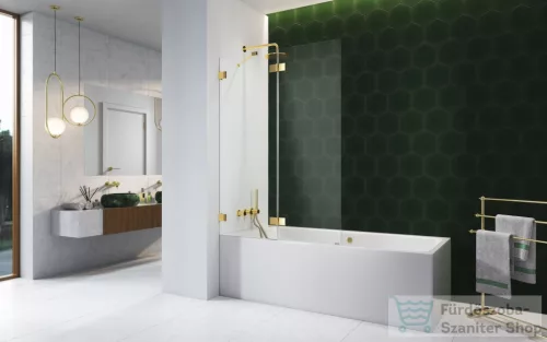 Radaway Essenza Pro PND II 140B balos kádparaván, arany 10102140-09-01L
