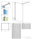 Radaway Essenza Pro 70 walk-in zuhanyfal, szálcsiszolt fegyvermetál (10103070-92-01)