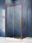 Radaway Furo KDJ 90B balos zuhanyajtó, arany 10104472-09-01L+10110430-01-01