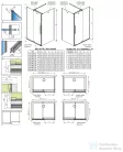 Radaway Furo KDJ 130J jobbos zuhanyajtó, arany 10104672-09-01R+10110630-01-01