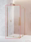 Radaway Furo KDD 80B zuhanykabin balos zuhanyajtó, arany 10105080-09-01L