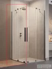 Radaway Furo KDD 100B zuhanykabin balos zuhanyajtó, szálcsiszolt fegyvermetál 10105100-92-01L