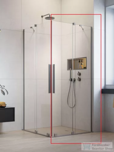 Radaway Furo KDD 110J zuhanykabin jobbos zuhanyajtó, szálcsiszolt króm 10105110-91-01R