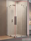 Radaway Furo KDD 110J zuhanykabin jobbos zuhanyajtó, szálcsiszolt fegyvermetál 10105110-92-01R