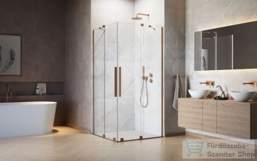 Radaway Furo KDD 110B zuhanykabin balos zuhanyajtó, szálcsiszolt réz 110105110-93-01L