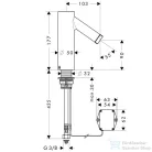 Hansgrohe Axor Starck elektromos mosdócsaptelep DN15, elemes működtetésű, króm 10106000