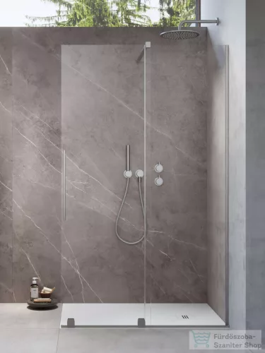 Radaway Furo Walk-in zuhanyfal 110J jobbos, szálcsiszolt króm 10106588-91-01R+10110544-01-01