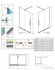 Radaway Furo Walk-in zuhanyfal 120B balos, szálcsiszolt króm 10106638-91-01L+10110594-01-01
