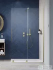 Radaway Furo Walk-in zuhanyfal 130J jobbos, szálcsiszolt arany 10106688-99-01R+10110644-01-01