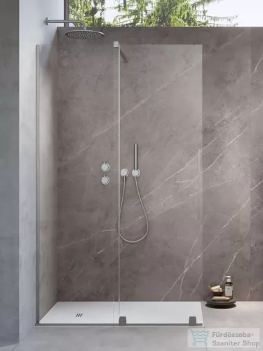 Radaway Furo Walk-in zuhanyfal 150B balos, szálcsiszolt króm 10106788-91-01L+10110744-01-01
