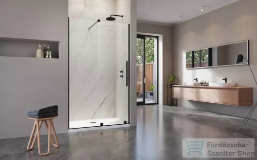 Radaway Furo DWJ 120 balos zuhanyajtó, fekete 10107622-54-01L+10110580-01-01