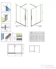 Radaway Furo DWJ 120 balos zuhanyajtó, szálcsiszolt fegyvermetál 10107622-92-01L+10110580-01-01