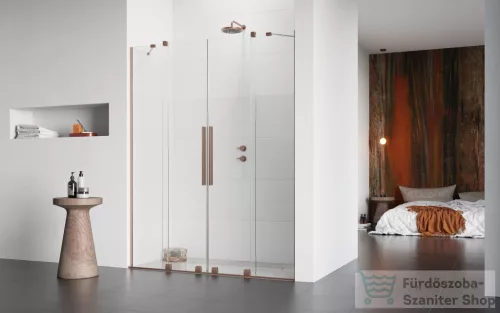 Radaway Furo DWD 150 zuhanyajtó, szálcsiszolt réz 10108413-93-01+10111367-01-01