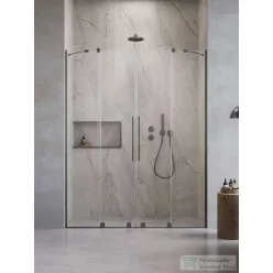   Radaway Furo DWD 180 zuhanyajtó, szálcsiszolt fegyvermetál 10108488-92-01+10111442-01-01