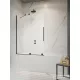Radaway Furo PND II 140B balos kádparaván, fekete 10109738-54-01L+10112694-01-01