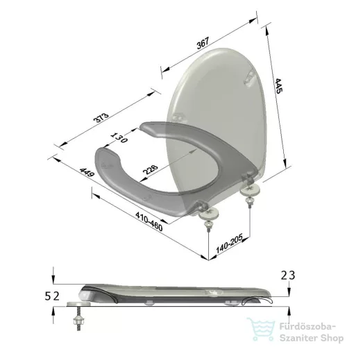 Sapho URAN PROJECT WC-ülőke mozgáskorlátozottaknak, fehér (1010)