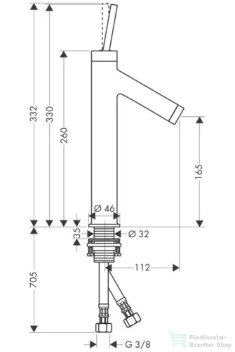 Hansgrohe AXOR STARCK mosdócsaptelep 170 króm 10123000