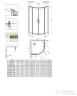 Radaway Premium Pro PDD 90Bx80J íves zuhanykabin, fekete 1013000-01-01+1013500-54-01