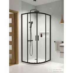   Radaway Premium Pro PDD 80Bx100J íves zuhanykabin, fekete 1013000-01-01+1013600-54-01