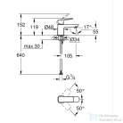 Grohe CUBEO XS mosdó csaptelep, leeresztő nélkül, króm 1016930000