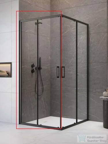 Radaway Premium Pro Black KDD 80B zuhanykabin balos ajtó része, fekete 1017080-54-01L