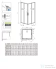 Radaway Premium Pro Black KDD 80B zuhanykabin balos ajtó része, fekete 1017080-54-01L