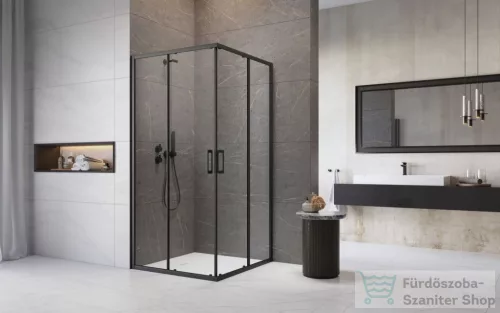 Radaway Premium Pro Black KDD 80B zuhanykabin balos ajtó része, fekete 1017080-54-01L