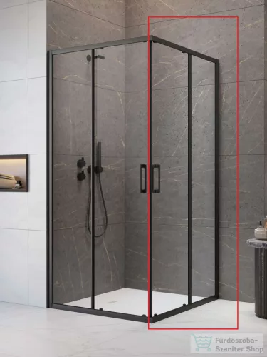Radaway Premium Pro Black KDD 80J zuhanykabin jobbos ajtó része, fekete 1017080-54-01R