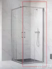 Radaway Premium Pro KDD 100J zuhanykabin jobbos ajtó része, króm 1017100-01-01R