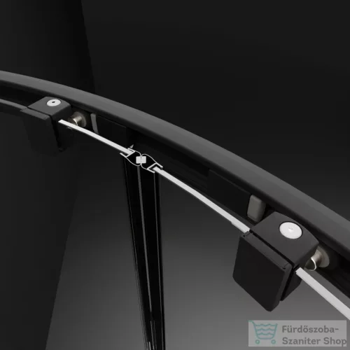 Radaway Premium Pro Black KDD 100J zuhanykabin jobbos ajtó része, fekete 1017100-54-01R