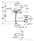 Grohe CUBEO M mosdó csaptelep automata leeresztővel,króm 1017490000