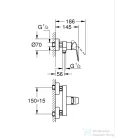Grohe CUBEO zuhany csaptelep zuhanyszett nélkül,króm 1018240000