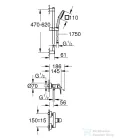 Grohe CUBEO zuhany csaptelep zuhanyszettel,matt fekete 1018252430