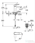 Grohe QuickFix DICE Egykaros mosdócsaptelep 1/2″ M-es méret, matt fekete 1018362430