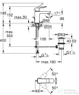 Grohe QuickFix DICE S mosdó csaptelep automata leeresztővel, króm 1018560000