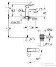 Grohe Dice egykaros mosdócsaptelep 1/2″ S-es méret, matt fekete 1018612430
