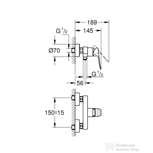 Grohe DICE zuhany csaptelep,króm 1018740000