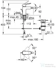 Grohe Quickfix DICE bidé csaptelep automata leeresztővel,króm 1018770000