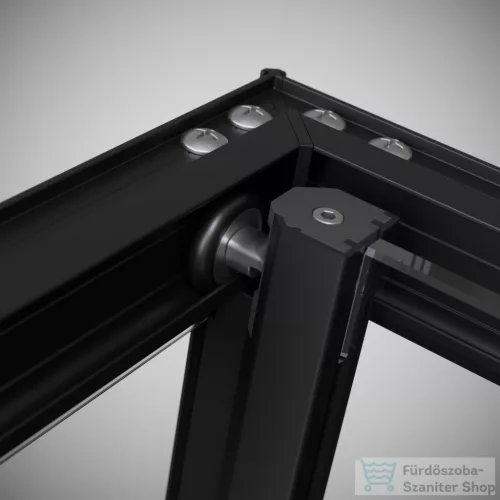 Radaway Alienta Black SD I 80x80 szögletes zuhanykabin, fekete profil 10191880-54-01