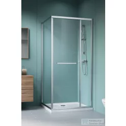  Radaway Alienta SD II 100x80 szögletes zuhanykabin, króm profil 10192180-01-01