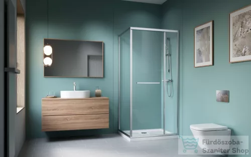 Radaway Alienta SD II 100x80 szögletes zuhanykabin, króm profil 10192180-01-01