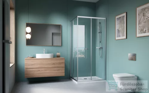 Radaway Alienta SD II 100x80 szögletes zuhanykabin, króm profil 10192180-01-01