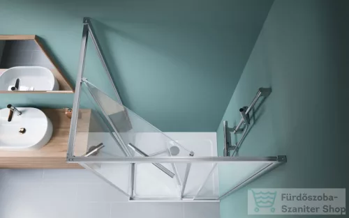 Radaway Alienta SD II 100x80 szögletes zuhanykabin, króm profil 10192180-01-01